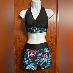 NWT 2 Piece Short And Halter Bathing Suit